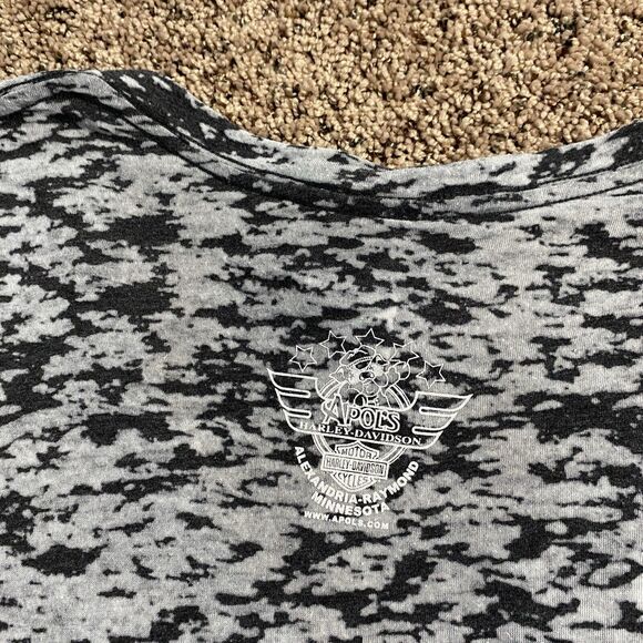 Harley Davidson V Neck Top Women’s M Burnout Logo - Picture 4 of 8